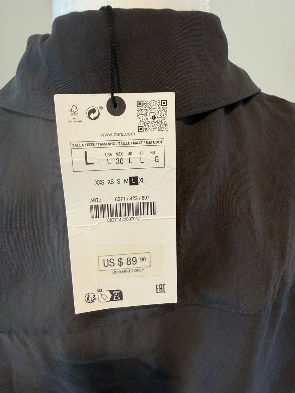 Zara Wrap Shirt Dress - Picture 2 of 3